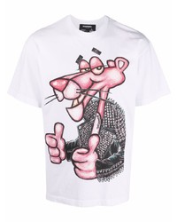 DOMREBEL Pink Panther Print T Shirt