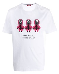 Mostly Heard Rarely Seen 8-Bit Pink Trio Graphic Print T Shirt