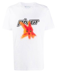 Off-White Pivot Goldfish Print T Shirt