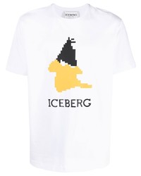 Iceberg Pixelated Graphic Print T Shirt