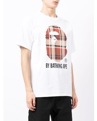 A Bathing Ape Plaid Logo T Shirt