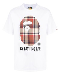 A Bathing Ape Plaid Logo T Shirt