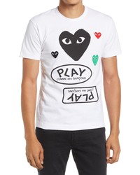 Comme des Garcons Play Multi Heart Cotton Graphic Tee