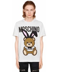 Moschino Playboy Teddy Bear Print Jersey T Shirt