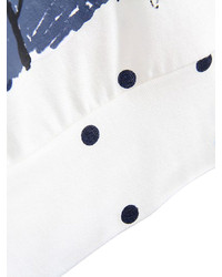 Choies Polka Dots Print Loose T Shirt With Panda Pattern