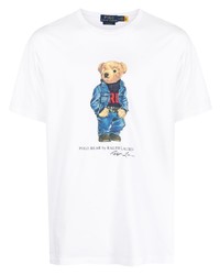 Polo Ralph Lauren Polo Bear Print Cotton T Shirt