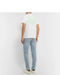 Stella McCartney Printed And Embroidered Cotton Jersey T Shirt