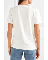 ALEXACHUNG Printed Cotton Jersey T Shirt