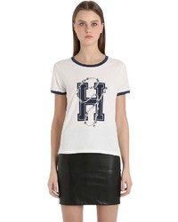 Tommy Hilfiger Printed Cotton Jersey T Shirt Gigi Hadid