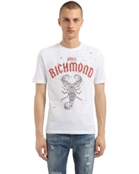 John Richmond Printed Cotton Jersey T Shirt