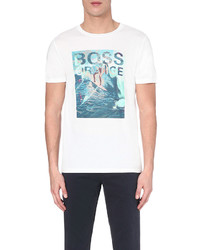 Hugo Boss Printed Cotton Jersey T Shirt