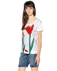 Marni Printed Cotton Poplin Jersey T Shirt