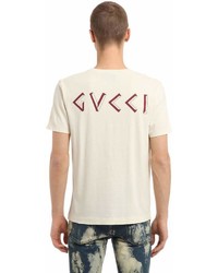 Gucci Printed Vintage Cotton Jersey T Shirt