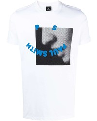 PS Paul Smith Profile Ps Happy Print Organic Cotton T Shirt