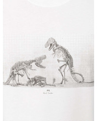 Paul Smith Ps By Dinosaur Skeleton Print T Shirt