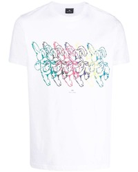 PS Paul Smith Rabbit Print Cotton T Shirt