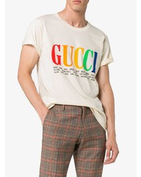 Gucci Rainbow Cities Print Cotton T Shirt