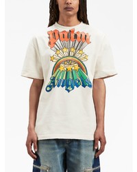 Palm Angels Rainbow Graphic Crew Neck T Shirt