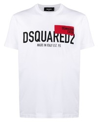 DSQUARED2 Red Tag Logo Print T Shirt