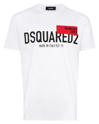 DSQUARED2 Red Tag Logo Print T Shirt