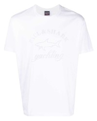 Paul & Shark Reflective Logo Print Short Sleeve T Shirt