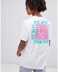 ASOS DESIGN Relaxed Longline T Shirt With Boxed Text Print