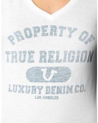 True Religion Reverse Print Vneck Tee