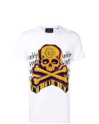 Philipp Plein Rhinestone Skull T Shirt