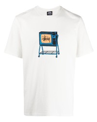 Stussy Rolling Tv Print T Shirt