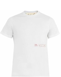 Martine Rose Rose Print Cotton Blend T Shirt