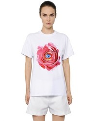 Rose Printed Cotton T Shirt
