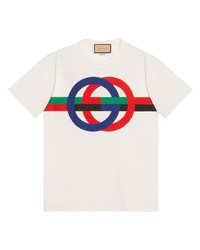 Gucci Round Gg Print T Shirt