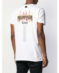 Philipp Plein Round Neck Flame T Shirt