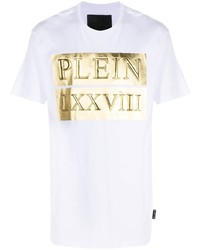 Philipp Plein Round Neck Gold Logo T Shirt