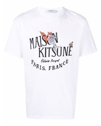 MAISON KITSUNÉ Royal News Logo Print T Shirt