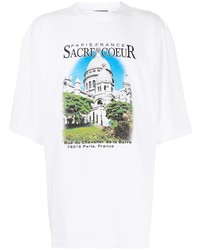 Balenciaga Sacre Coeur Print Oversized T Shirt