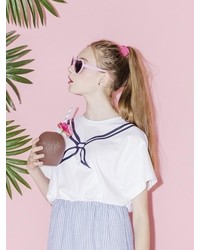 Sailor Tie Print T Shirt