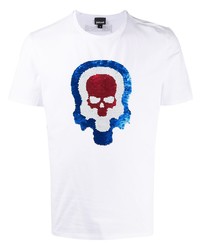Just Cavalli Sequined Skull T Shirt