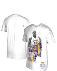 Mitchell & Ness Shaquille Oneal White Los Angeles Lakers Player Burst T Shirt At Nordstrom