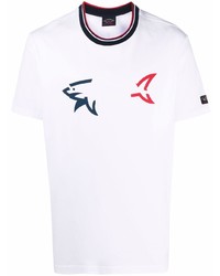 Paul & Shark Shark Logo Print T Shirt