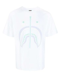 A Bathing Ape Shark Logo Print T Shirt