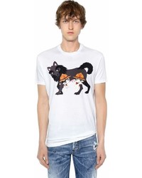 DSQUARED2 She Wolf Printed Cotton Jersey T Shirt