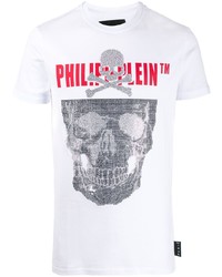 Philipp Plein Short Sleeve Skull Embellished T Shirt