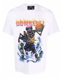 DOMREBEL Skeleton Basketball Print T Shirt