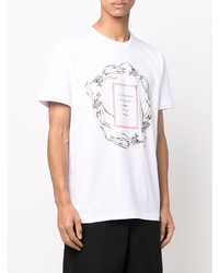 Alexander McQueen Skeleton Print Cotton T Shirt