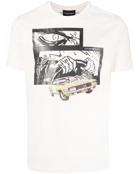 Emporio Armani Sketch Print Cotton T Shirt