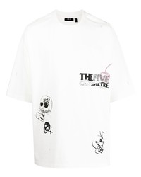 FIVE CM Sketch Print Cotton T Shirt