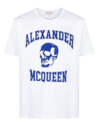 Alexander McQueen Skull Logo Print T Shirt
