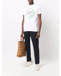 PS Paul Smith Skull Print Cotton T Shirt