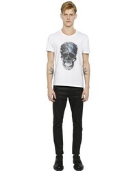 Alexander McQueen Skull Printed Cotton T Shirt